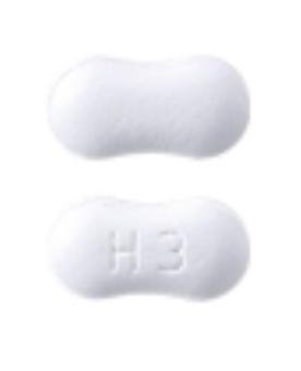 Pill H3 White Figure eight-shape is Hydroxychloroquine Sulfate
