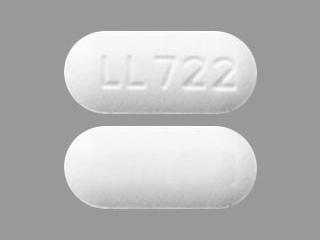 Pill LL 722 White Capsule/Oblong is Acetaminophen and Butalbital