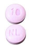 Pill NL 10 Purple Round is Nebivolol Hydrochloride