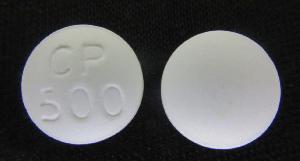 Pill CP 500 White Round is Chloroquine Phosphate