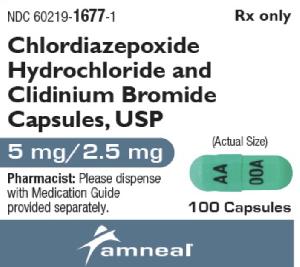 Chlordiazepoxide hydrochloride and clidinium bromide 5 mg / 2.5 mg AA 00A