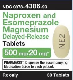 Esomeprazole magnesium and naproxen delayed-release 20 mg / 500 mg NE2