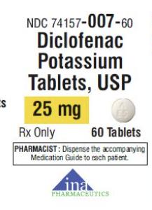Diclofenac potassium 25 mg Logo E5
