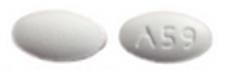 Pill Logo 59 White Elliptical/Oval is Carvedilol