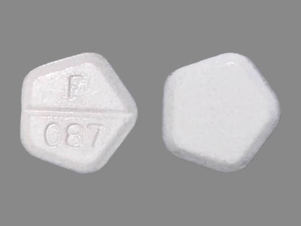 Pill F 087 White Five-sided is Dexamethasone