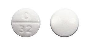 Pill C 32 White Round is Captopril