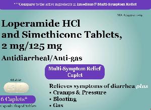 Pill LS 1 White Capsule/Oblong is Loperamide Hydrochloride and Simethicone