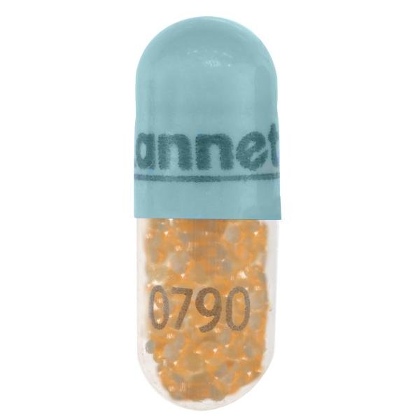 Pill Lannett 0790 Beige Capsule/Oblong is Amphetamine and Dextroamphetamine Extended Release