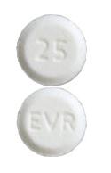 Pill EVR 25 White Round is Everolimus