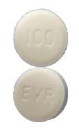 Pill EVR 100 White Round is Everolimus