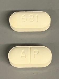 Pill A P 681 Yellow Capsule-shape is Acetaminophen and Oxycodone Hydrochloride