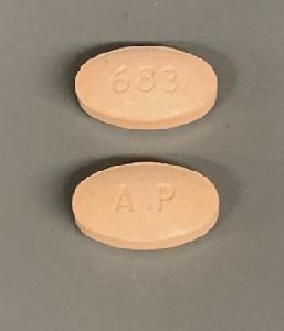 Pill A P 683 Orange Oval is Acetaminophen and Oxycodone Hydrochloride
