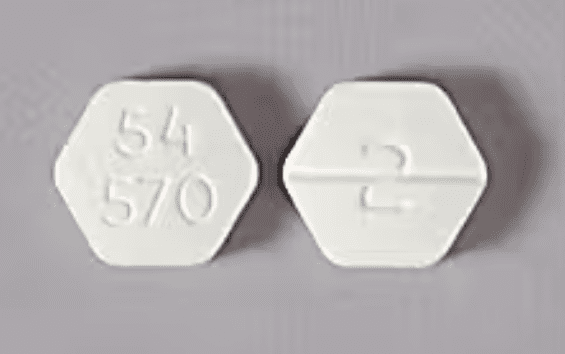 Pill 54 570 2 White Six-sided is Haloperidol