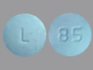 Pill L 85 Blue Round is Nebivolol Hydrochloride
