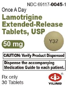 Lamotrigine extended-release 50 mg Y32