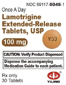 Lamotrigine extended-release 100 mg Y33