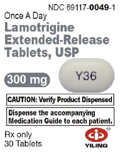 Lamotrigine extended-release 300 mg Y36