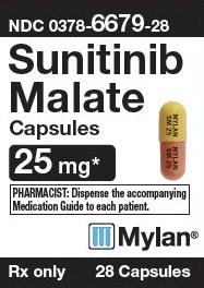 Sunitinib malate 25 mg MYLAN SM 25 MYLAN SM 25