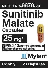 Pill MYLAN SM 25 MYLAN SM 25 Brown & Yellow Capsule/Oblong is Sunitinib Malate