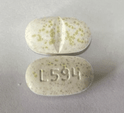 Pill L594 White Oval is Doxycycline Hyclate Delayed-Release