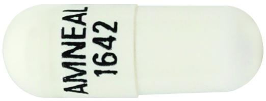 Pill AMNEAL 1642 White Capsule/Oblong is Pirfenidone