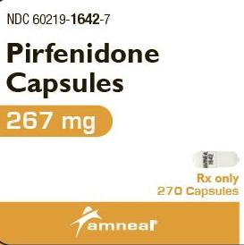Pill Imprint AMNEAL 1642 (Pirfenidone 267 mg)
