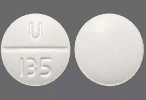 Pill U 135 White Round is Clonidine Hydrochloride