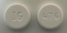 Pill IG 476 White Round is Lanthanum Carbonate (Chewable)