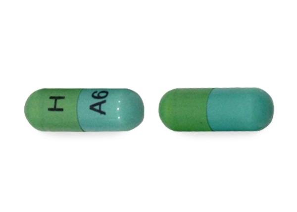 Pill H A6 Green Capsule/Oblong is Atazanavir Sulfate