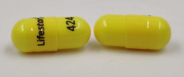 F 42 Pill White & Yellow Capsule/Oblong - Pill Identifier