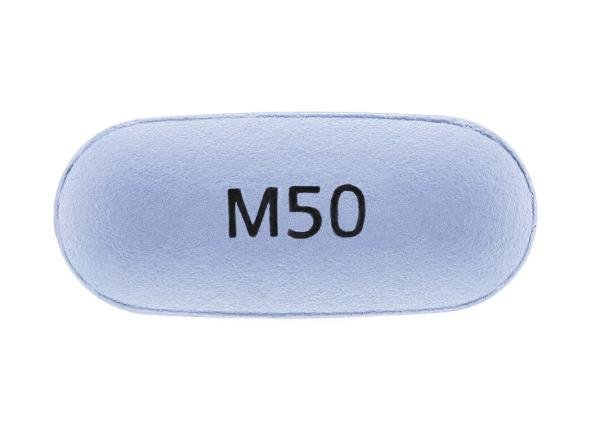 Pill M50 Blue Capsule/Oblong is Pyrukynd