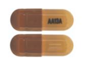 Pill AA13A Brown & Peach Capsule/Oblong is Thiothixene