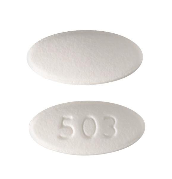 Pill 503 White Oval is Metformin Hydrochloride Extended-Release