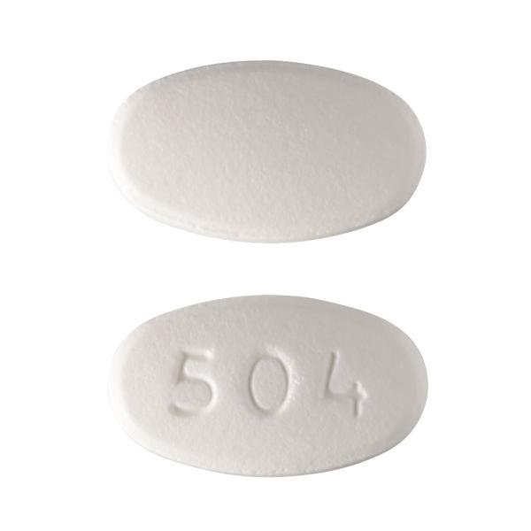 Pill 504 White Oval is Metformin Hydrochloride Extended-Release