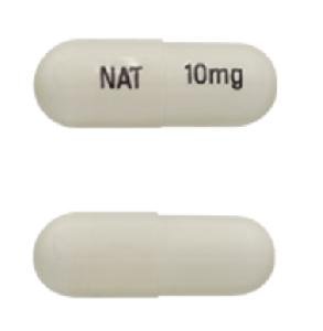 Pill NAT 10mg White Capsule/Oblong is Lenalidomide