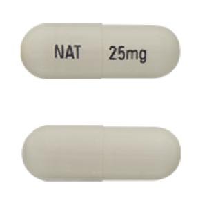 Pill NAT 25mg White Capsule/Oblong is Lenalidomide