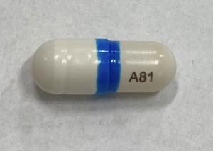 Pill A81 Blue & White Oblong is Vazalore