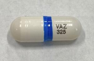 Pill VAZ 325 Blue & White Capsule/Oblong is Vazalore