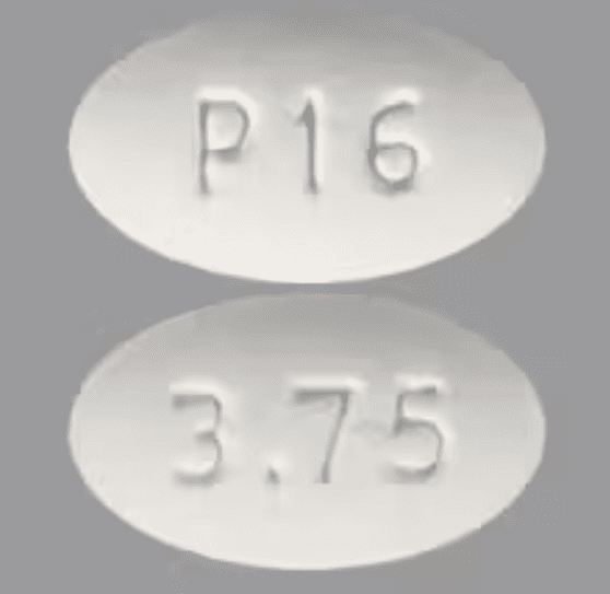 Pill P16 3.75 White Oval is Pramipexole Dihydrochloride Extended Release