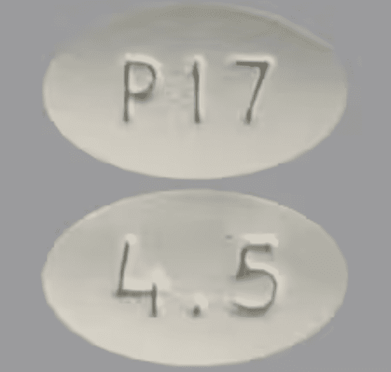 Pill P17 4.5 White Oval is Pramipexole Dihydrochloride Extended Release
