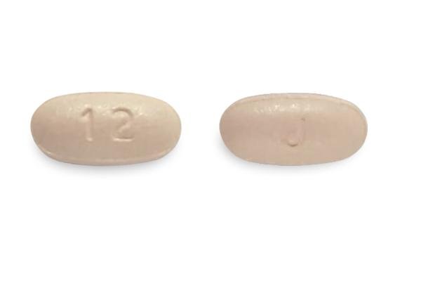 Pill J 12 Pink Oval is Lacosamide