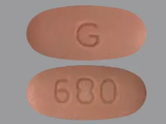 Pill G 680 Pink Oval is Lacosamide