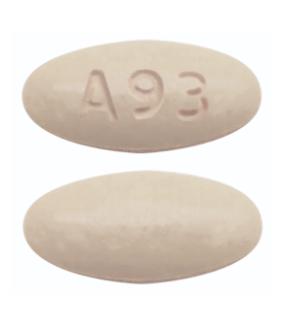 Pill A93 Pink Oval is Lacosamide