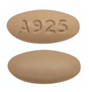 Pill A925 Beige Elliptical/Oval is Lacosamide