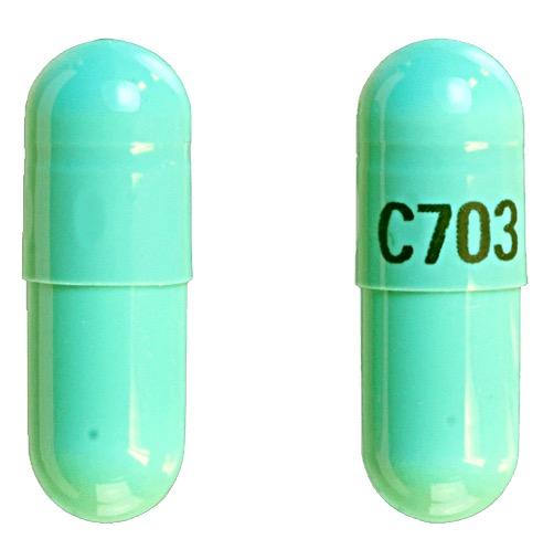 Pill C703 Green Capsule/Oblong is Doxepin Hydrochloride