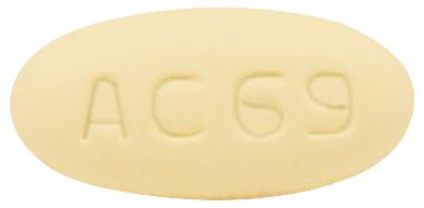 Pill AC69 Yellow Oval is Pirfenidone