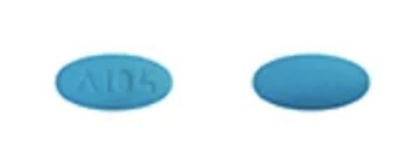 Pill Logo 104 Blue Oval is Pregabalin Extended-Release