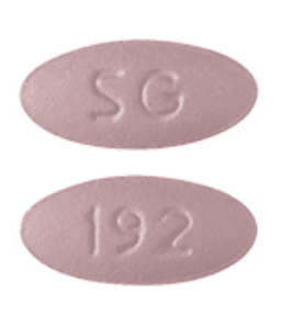 Pill SG 192 Pink Oval is Lacosamide