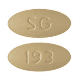 Pill SG 193 Yellow Oval is Lacosamide