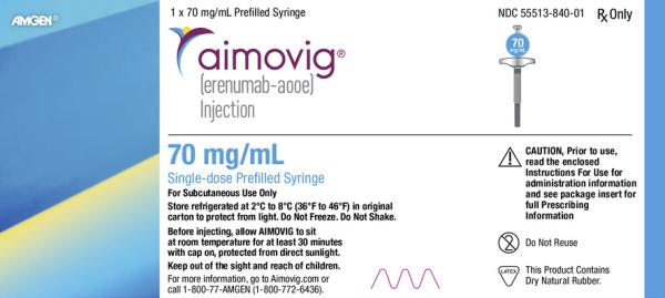 Aimovig 70 mg/mL single-dose prefilled syringe medicine